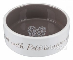 Pet´s home keramická miska 1,4 l/20 cm krémovo/hnědošedá